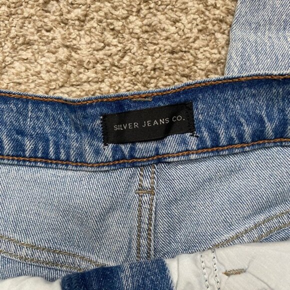 Silver mid rise wide leg jeans - Picture 2 of 4